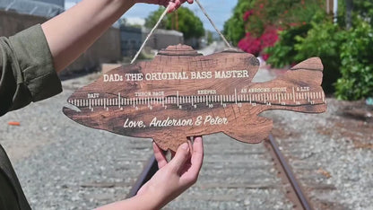 Personalized Fish Ruler for Fathers Day Gift From Kids, Fishing Gift for Dad, Funny Fish Ruler for Dad Gift for Grandpa, Fishing Buddy Gift