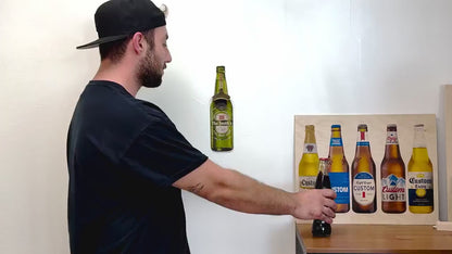 Custom Beer Bottle Opener Wall Sign, Man Cave Bar Decor, Father's Day Gift, Groomsman Gift, Home Bar Accessories, Gift for Dad, Beer Gift
