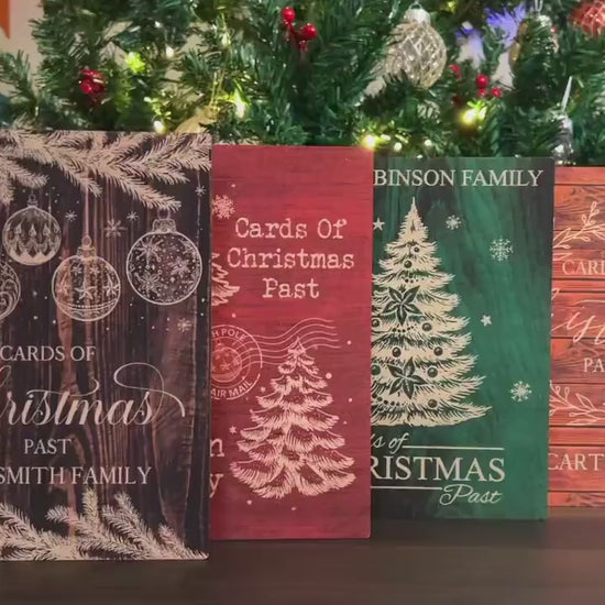 Personalized Christmas Card Holder, Cards of Christmas Past, Card Book, Cards Keepsake Storage, Christmas Card Keeper, Christmas Memory Book