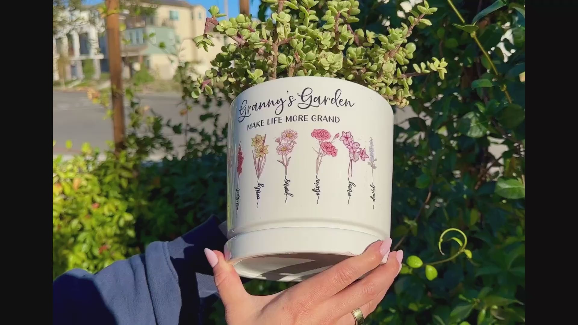 Grandma's Garden Pot Gift for Grandma and Mother