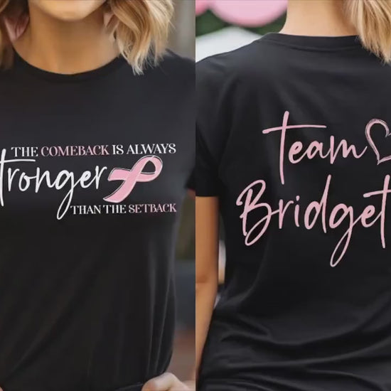 Personalized Breast Cancer Shirt, Custom Team Cancer Survivor Shirt for Breast Cancer Awareness, Pink Ribbon Tee, Cancer Survivor Gift