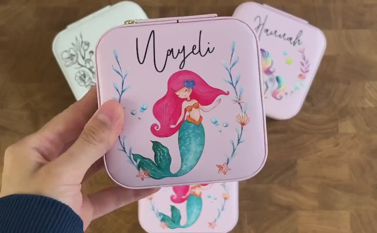 Personalized Unicorn Jewelry Box: Travel-Friendly Keepsake Organizer