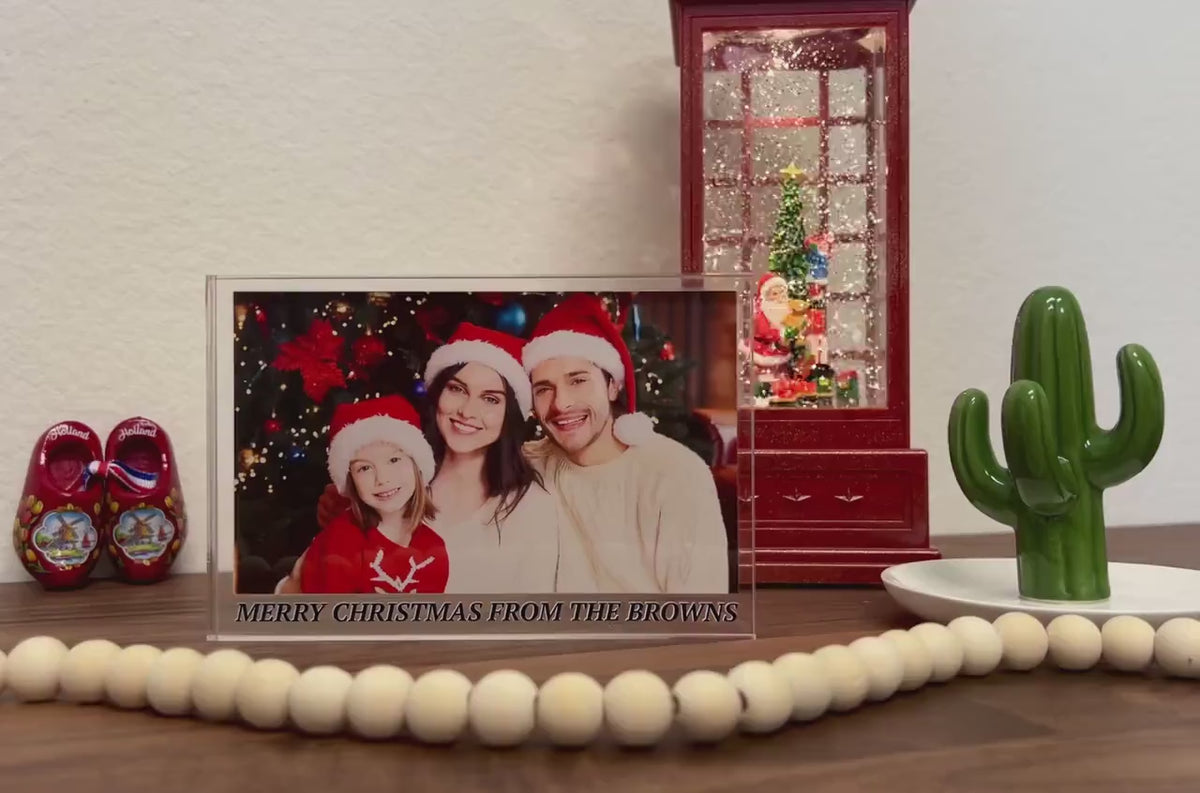Custom Photo Gift for Christmas, Personalized Photo Block, Custom Photo Collage Picture Frame, Acrylic Picture Frame, Picture Collage Plaque
