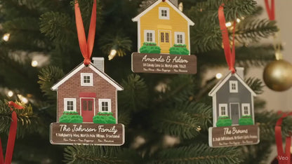 First Christmas in Our New Home Gift, Personalized Family Christmas Ornament, Couple Christmas Gift for Family Ornament Xmas Tree Decoration