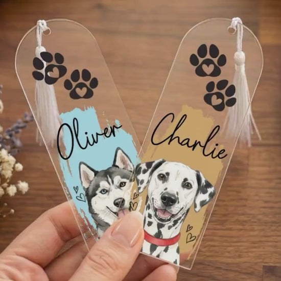 Personalized Pet Photo Bookmark Gift for Book Lover Gift, Pet Loss Gift for Dog Owner Gift, Pet Memorial Keepsake Gift, Book Reader Gift