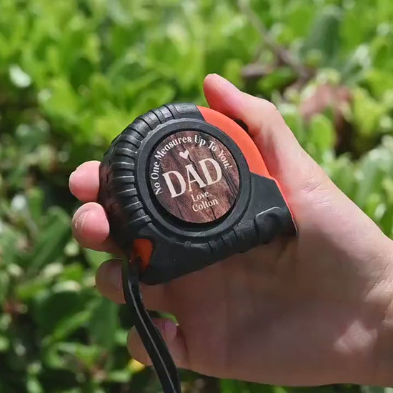 Personalized Dad Tape Measure, Father's Day Gifts From Daughter Son, Custom Gifts For Dad, No One Measures Up To You Dad  Gifts Tape Measure