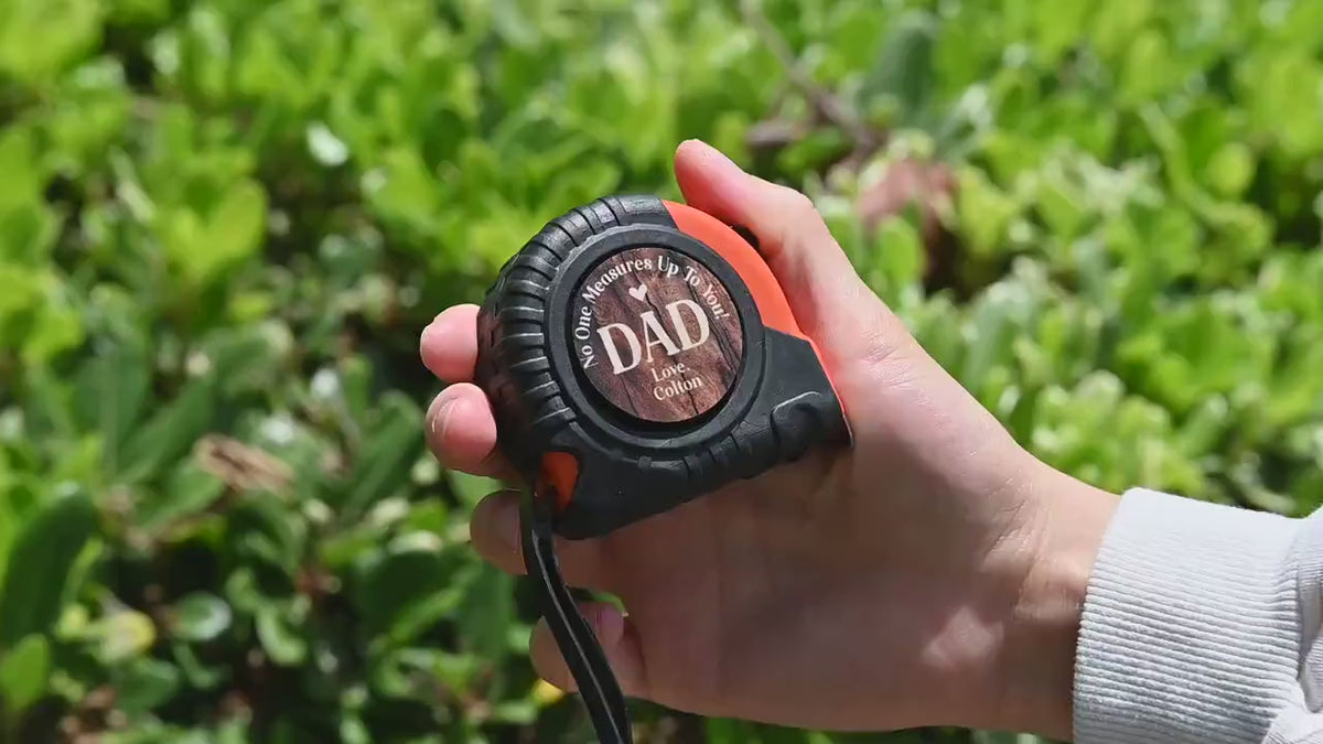 Personalized Dad Tape Measure, Father's Day Gifts From Daughter Son, Custom Gifts For Dad, No One Measures Up To You Dad  Gifts Tape Measure