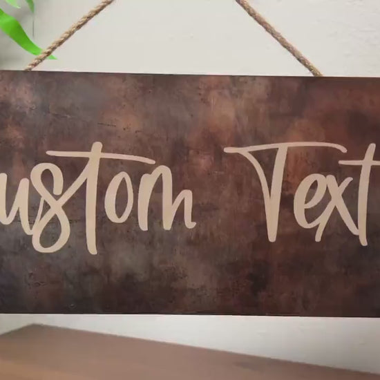Custom Text Wood Sign, Personalized Quote Wooden Plaque, Home Decoration Gift for New Home Gift, Housewarming Gift for Family, Man Cave Sign