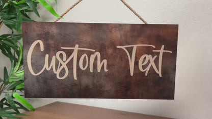 Custom Text Wood Sign, Personalized Quote Wooden Plaque, Home Decoration Gift for New Home Gift, Housewarming Gift for Family, Man Cave Sign