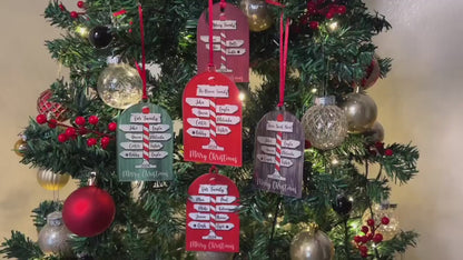 Personalized Family Christmas Ornaments for Christmas 2026, Family Name Ornament Custom Christmas Tree Ornament With Family Names