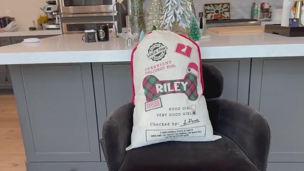 Personalized Christmas 2025 Gift Bag, Large Santa Sack Bags, Candy Santa Sack, Christmas Eve Box Gift Sack, Holiday Gift Sack Bag, Xmas Gift