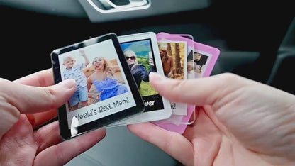 Personalized Sun Visor Picture Clip, Custom Pet Photo Car Accessory, Wallet Photo Holder Couples Gift, Family Portrait Decoration Drive Safe